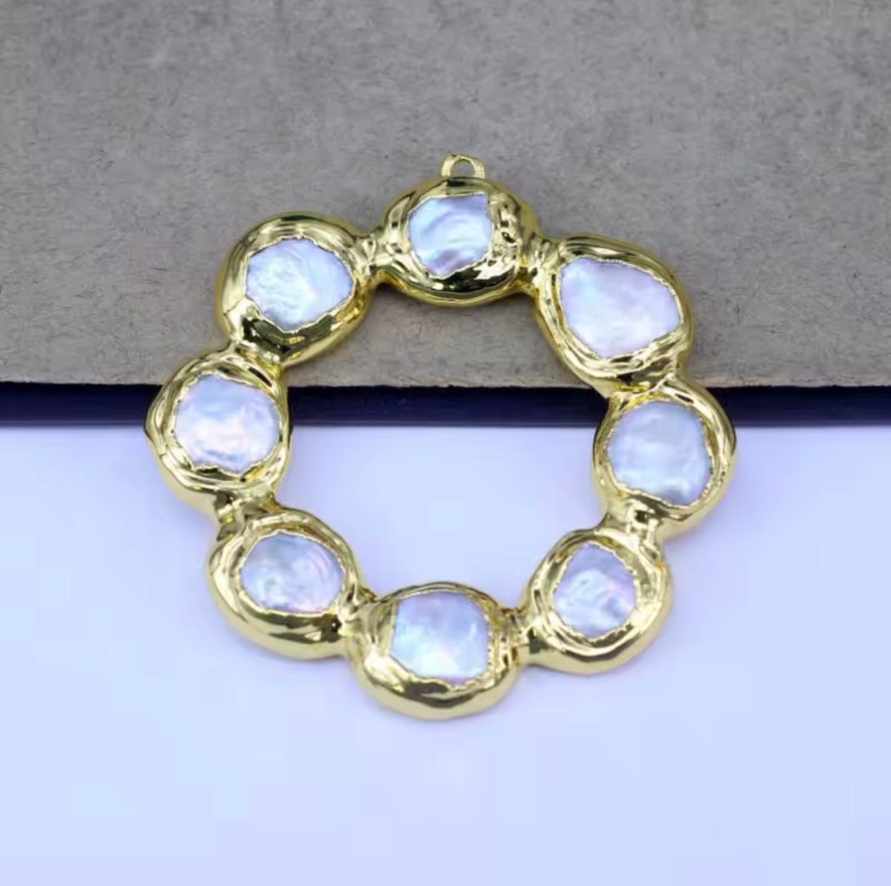 Freshwater Pearl Circle Pendant