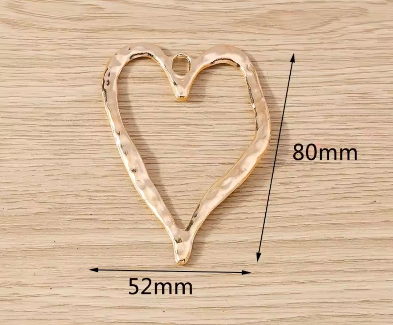 Large Hollow Heart Pendant