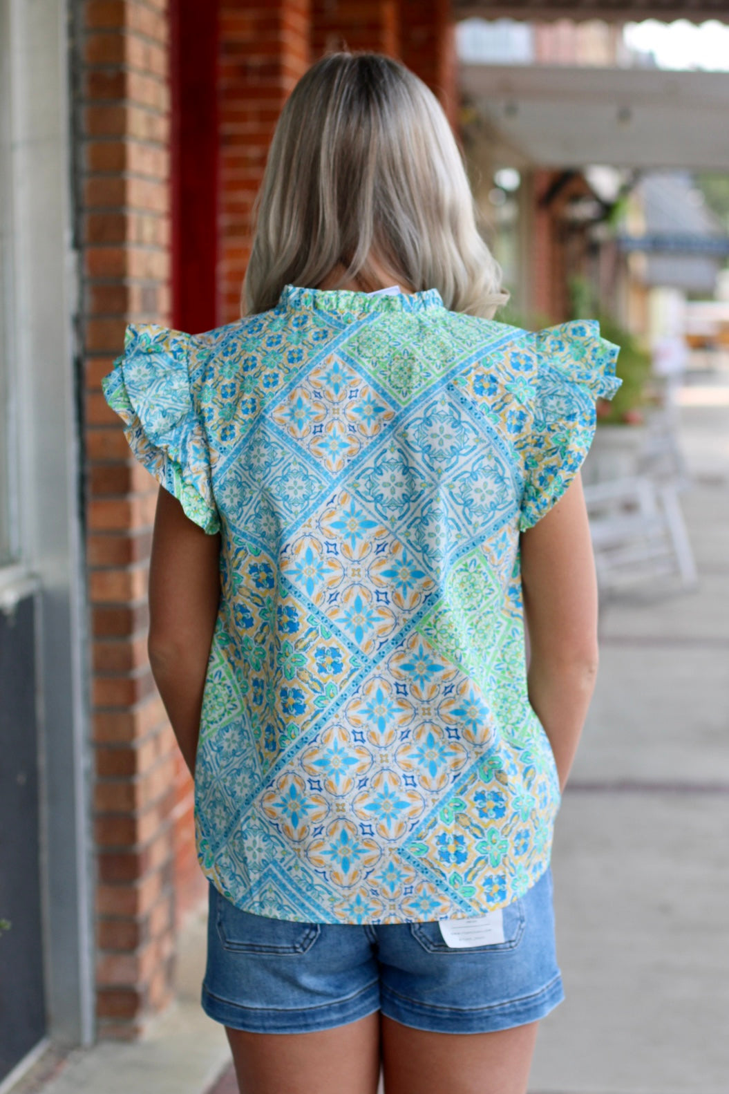 Printed Woven Top