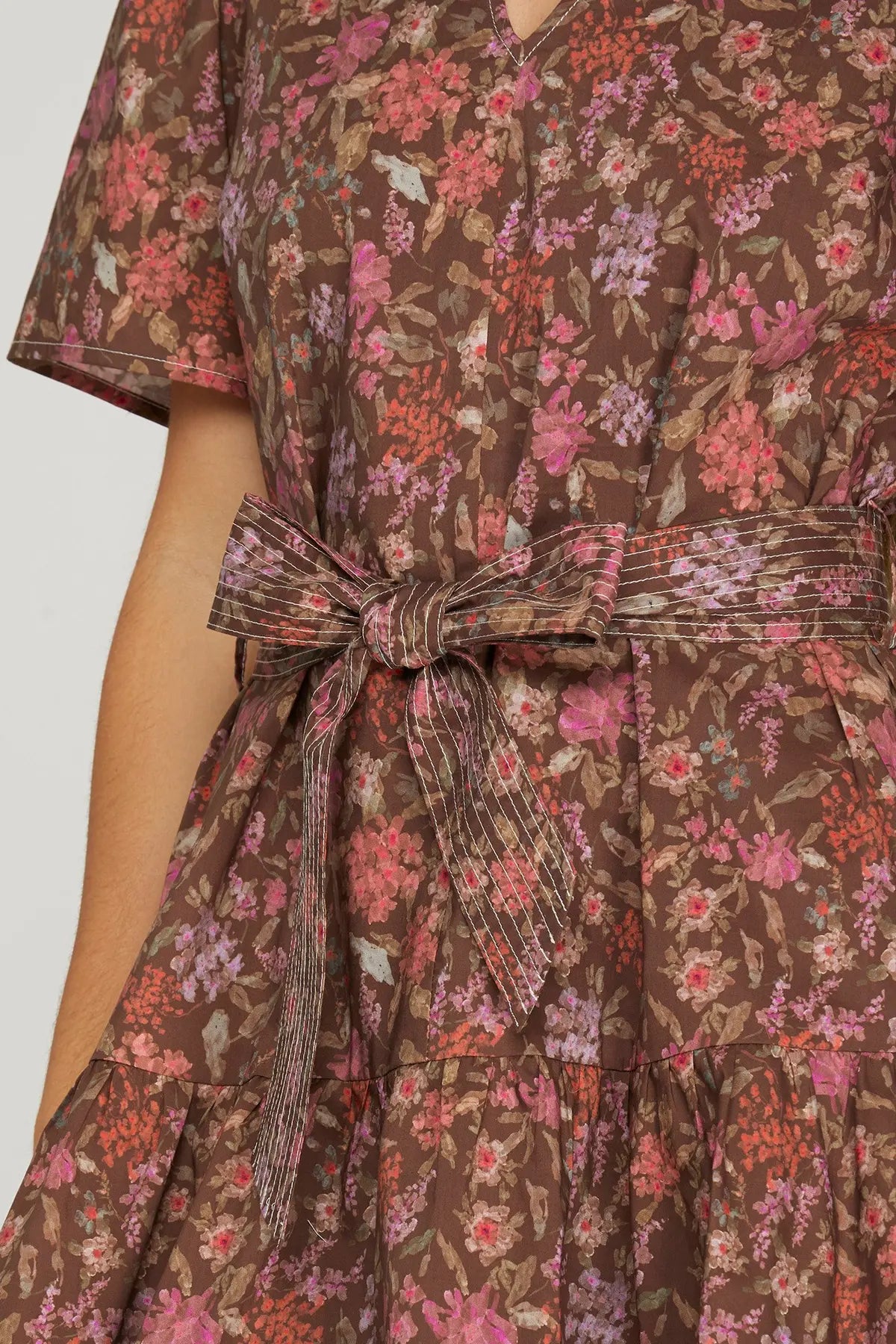 Woven Floral Mini Dress