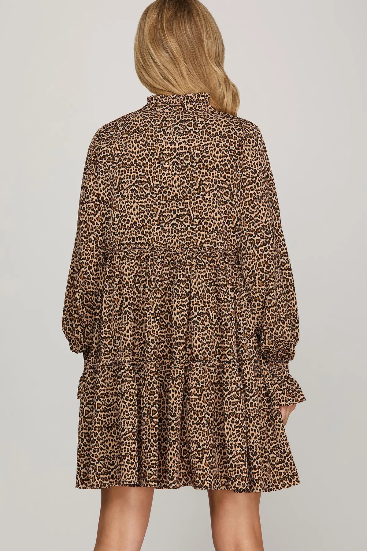 Leopard Tiered Mini Dress