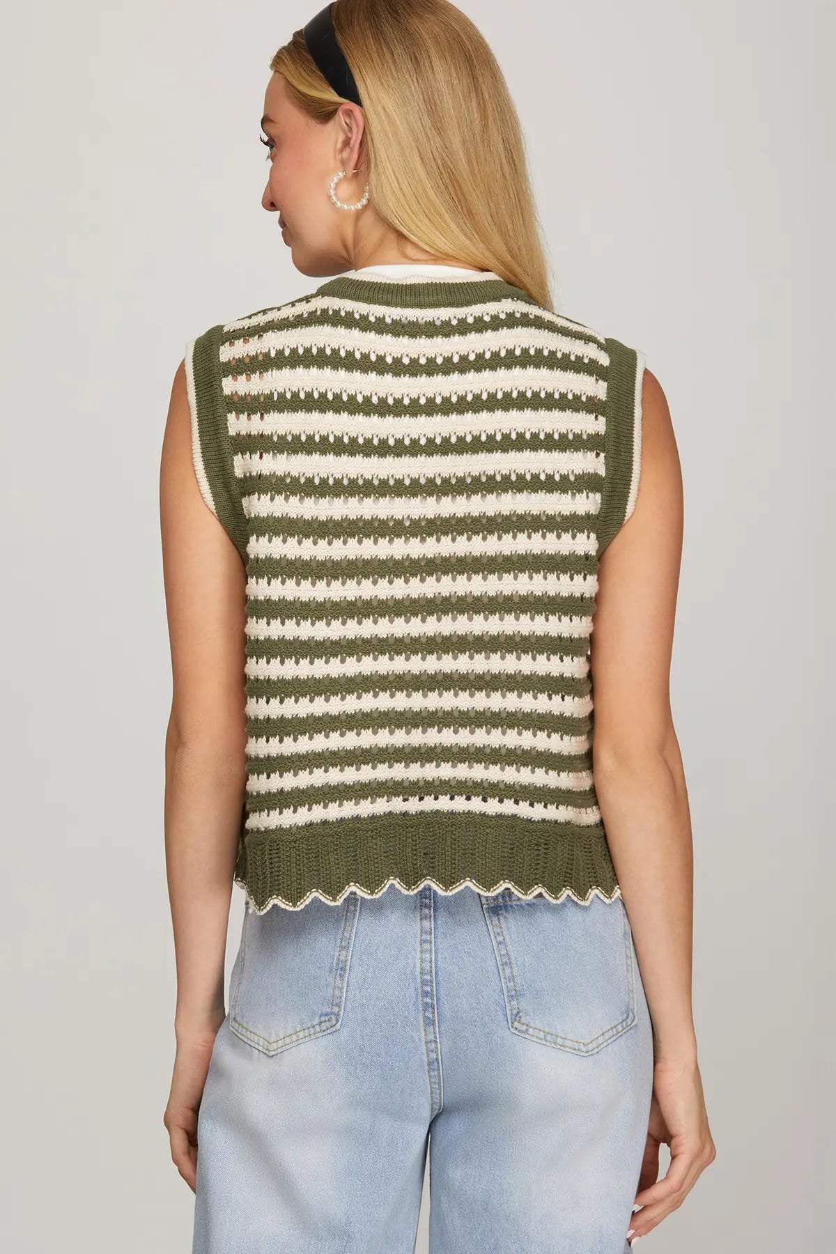 Striped Knit Vest Top