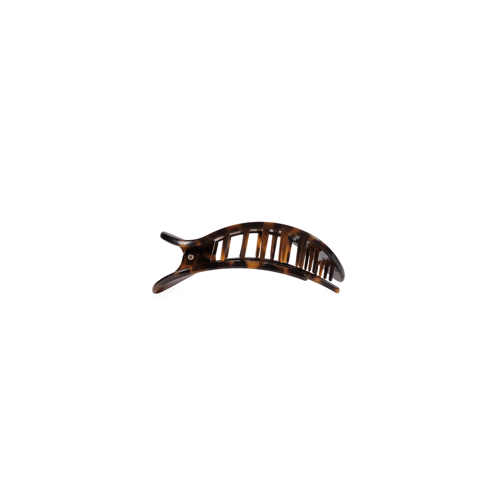 Teleties Round Flat Hair Clip Tiny-Tortoise