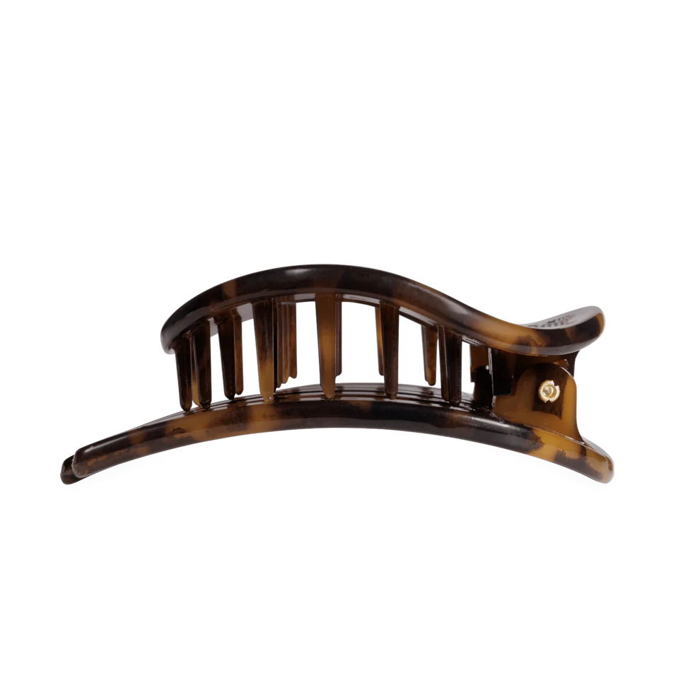 Large Flat Circle Hair Clip-Tortoise