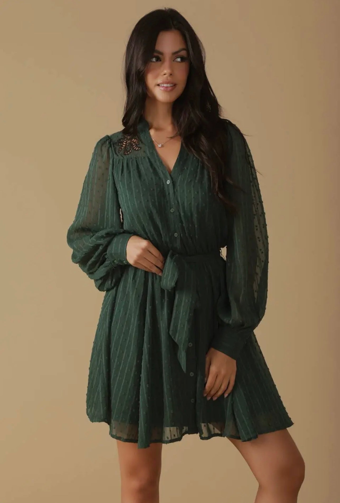 Textured Woven Mini Dress