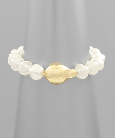 Pearl & Metal Bracelet