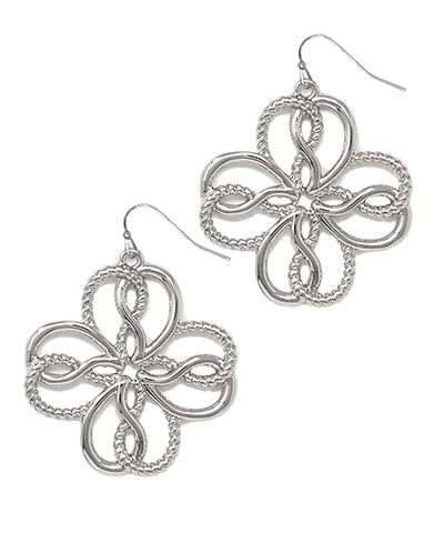 Textured Flower Filigree Earrings
