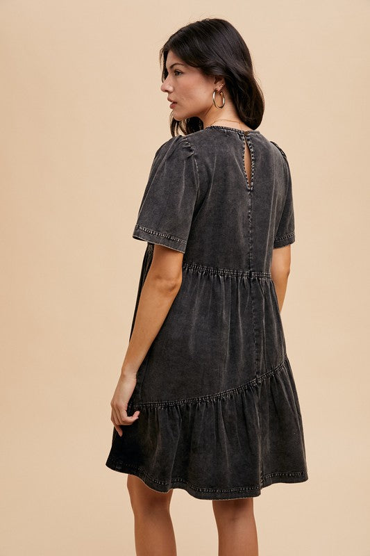 Mineral Washed Denim Dress