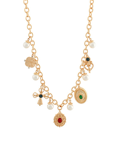 Byzantine Multi Charm Necklace