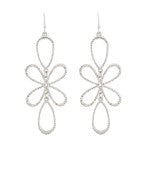 Diacut Flower Drop Earrings