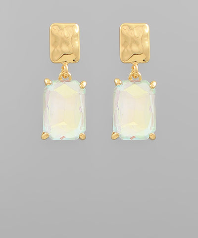 Cushion Cut Dangle Earrings