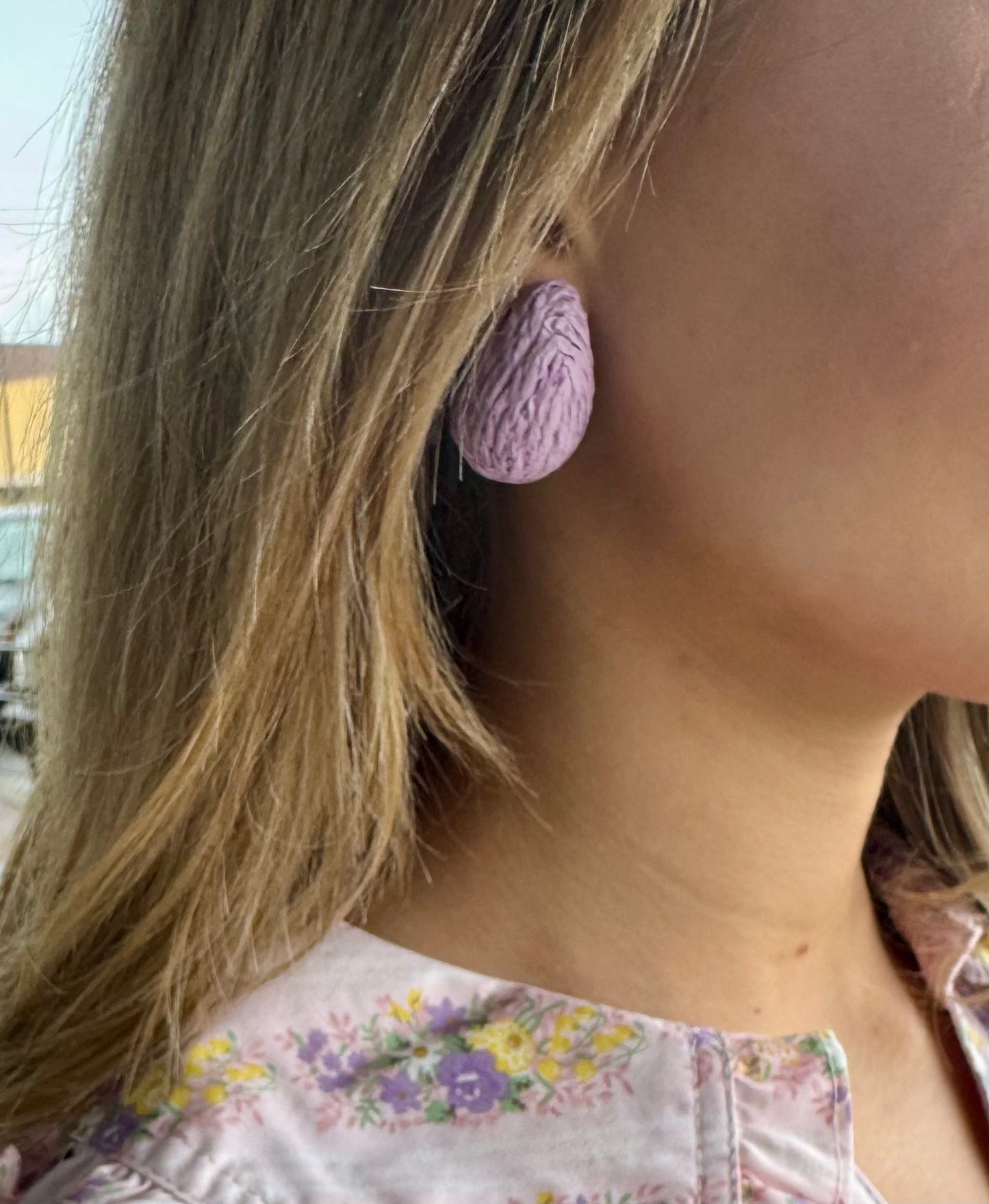 Flower Print Collar Top