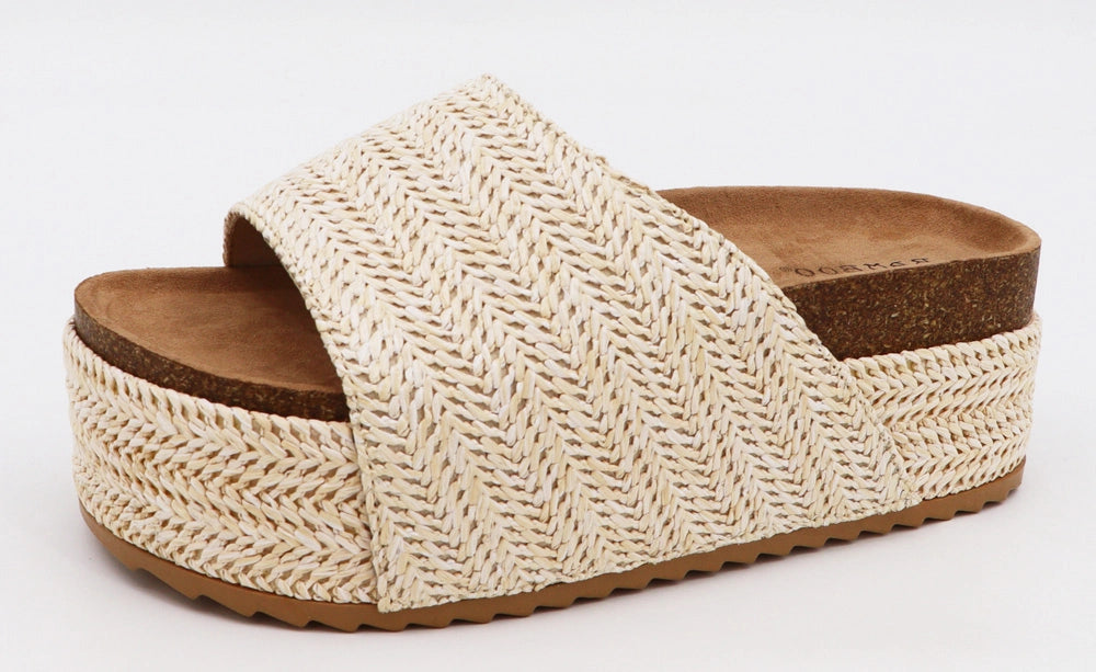 Bamboo Blowout-23 Woven Strap Sandals