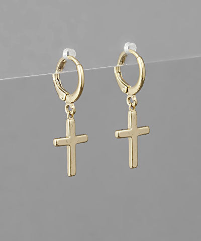 Dangled Cross Hoops