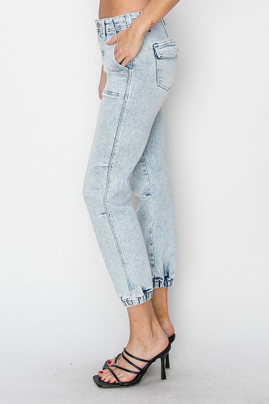 Risen Ankle Jogger Jeans