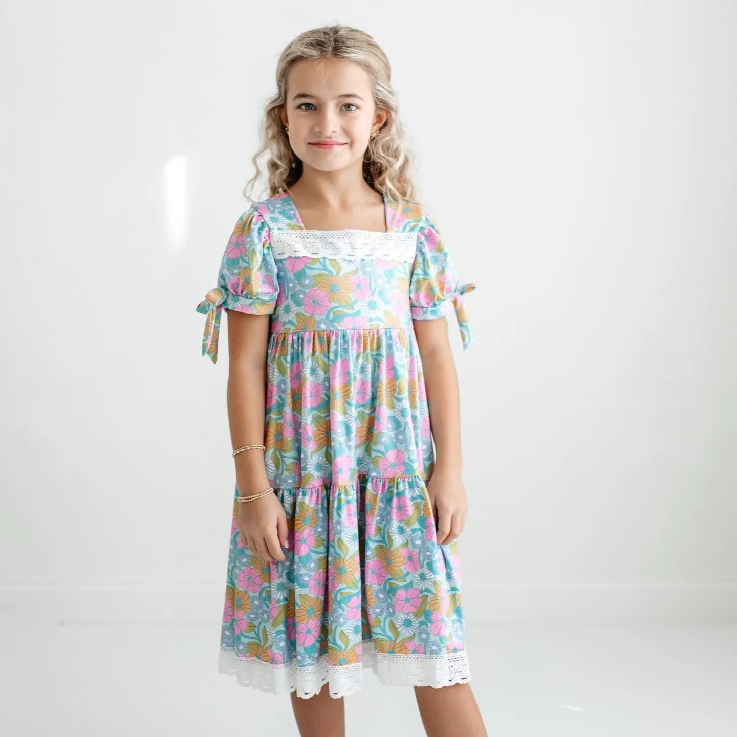 Girls YOUTH Floral & Lace Dress