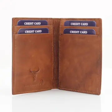 American Bison Oil Pull Up Magnetic Money Clip Card Case
