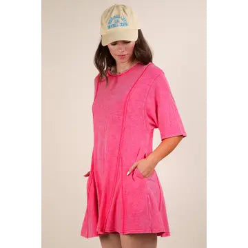 Mineral Washed Oversized Knit Comfy Romper