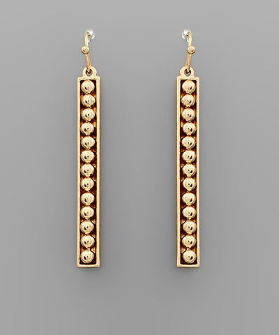 Metal Ball Bar Earrings