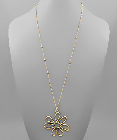 Outline Flower Necklace