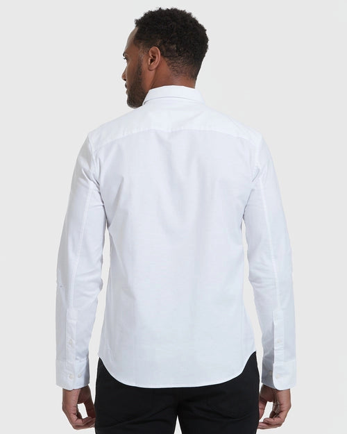 White LS Button Down