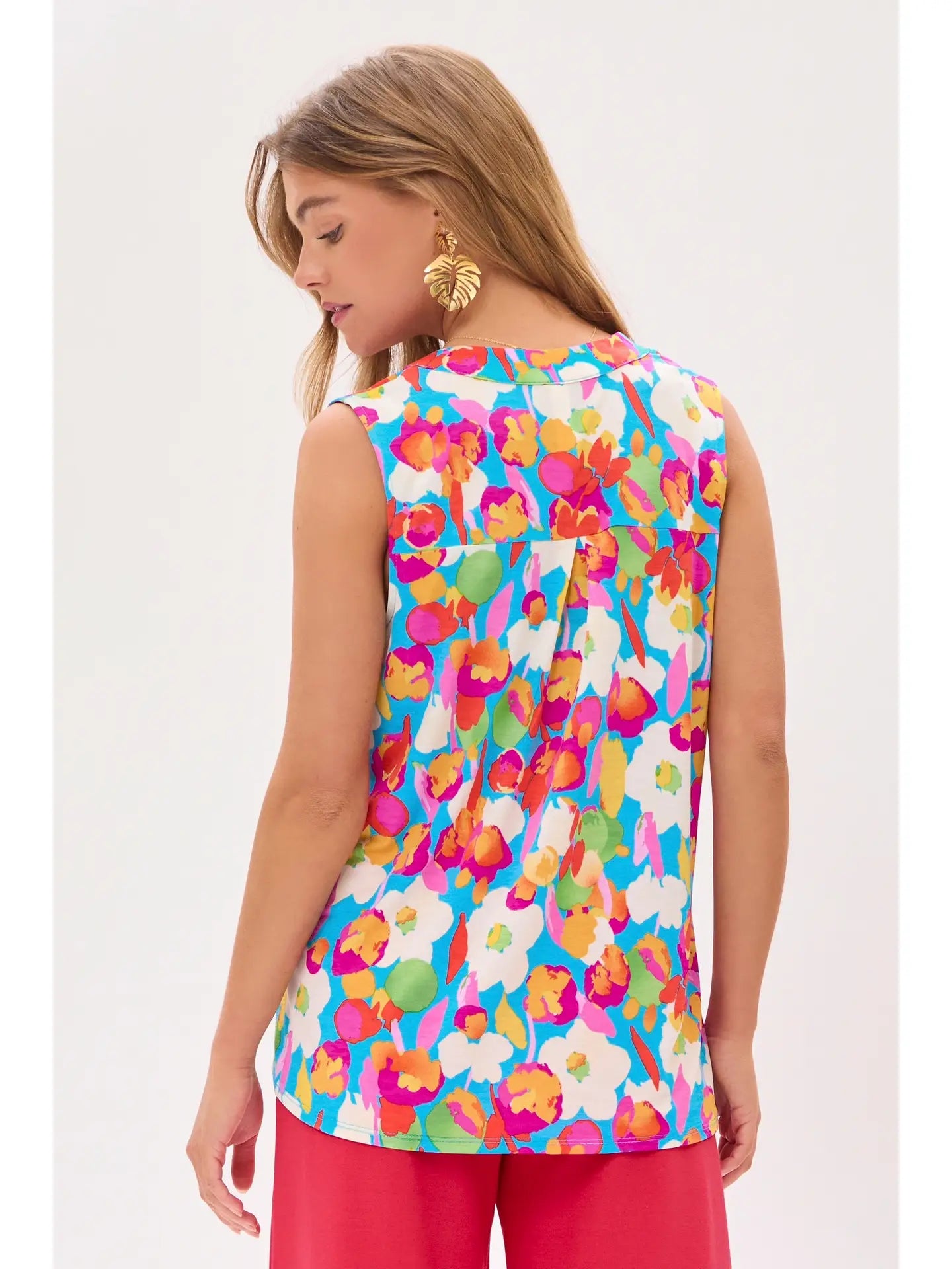Dear Scarlett Colorful Sleeveless Top