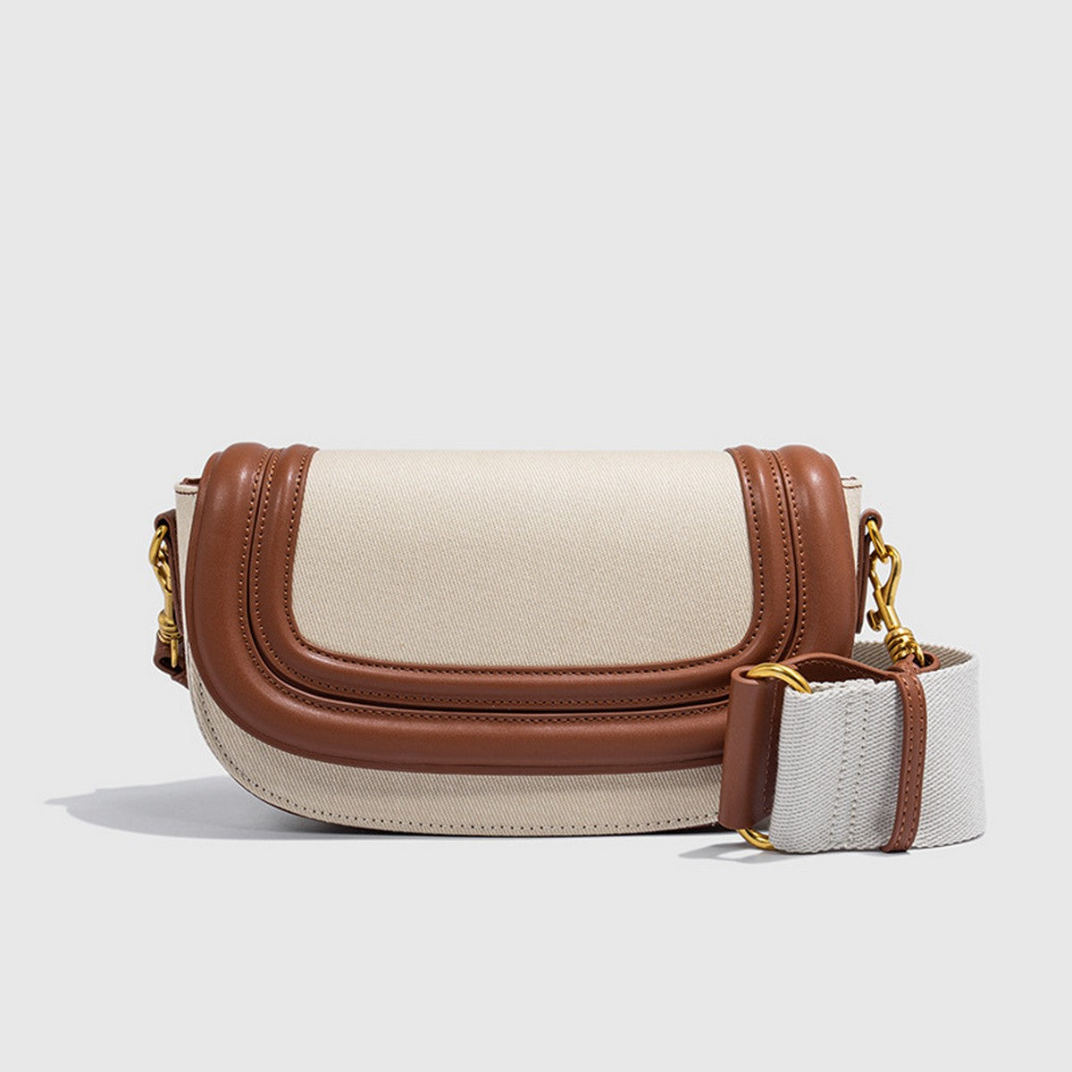Wide Shoulder Strap Saddle Bag