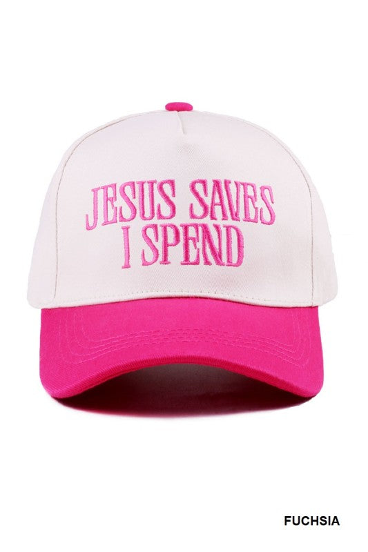 Zenana Jesus Saves I Spend Canvas Cap