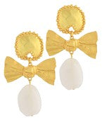 Textured Ribbon Oval Earrings