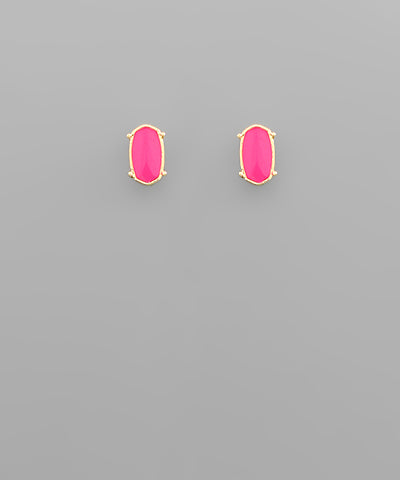 Enamel Oval Studs