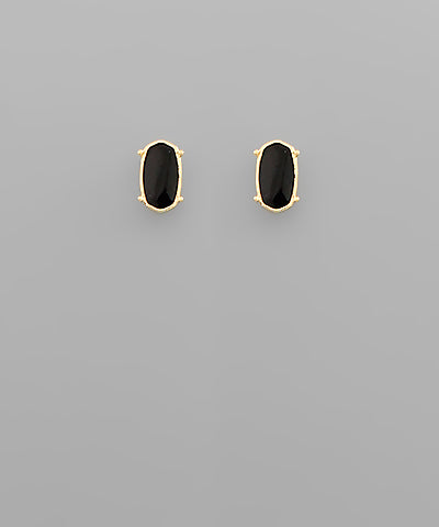 Enamel Oval Studs
