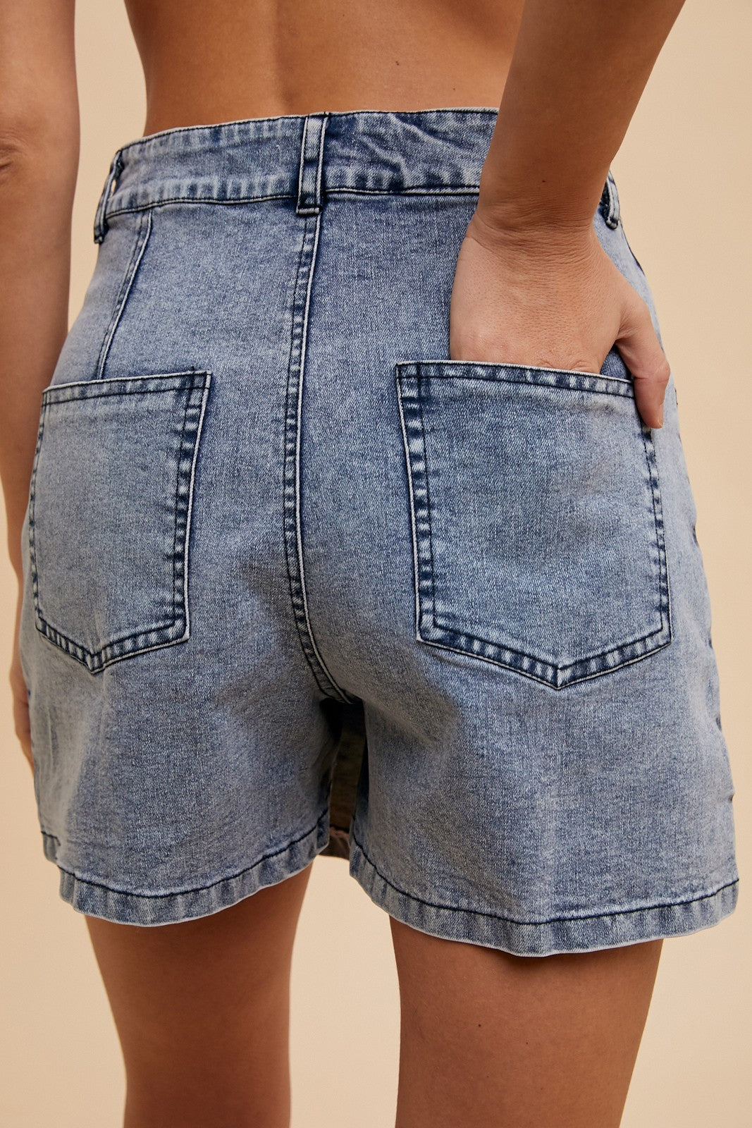 Asymmetrical Denim Skort