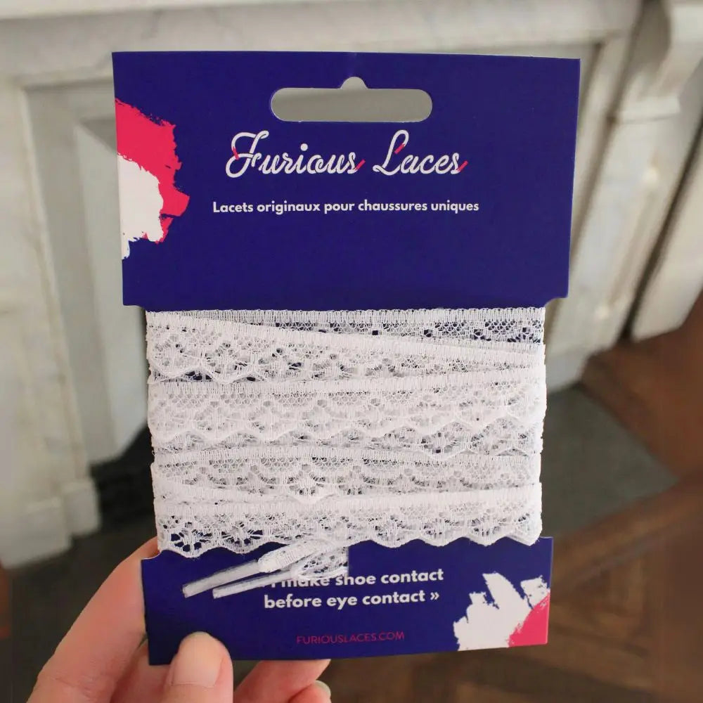 White Lace Shoelaces