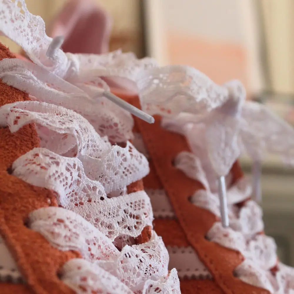White Lace Shoelaces