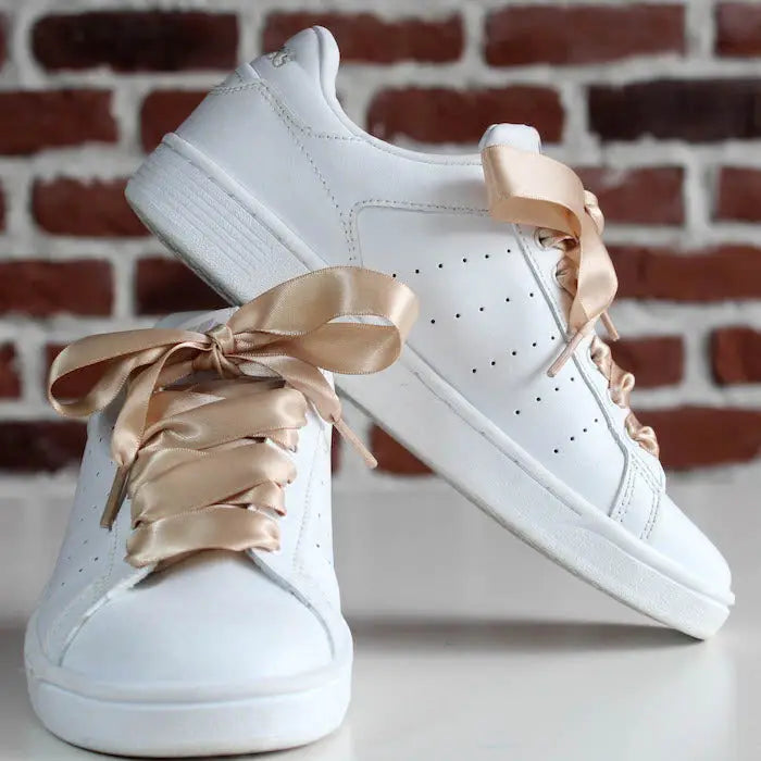 Nude Satin Shoelaces