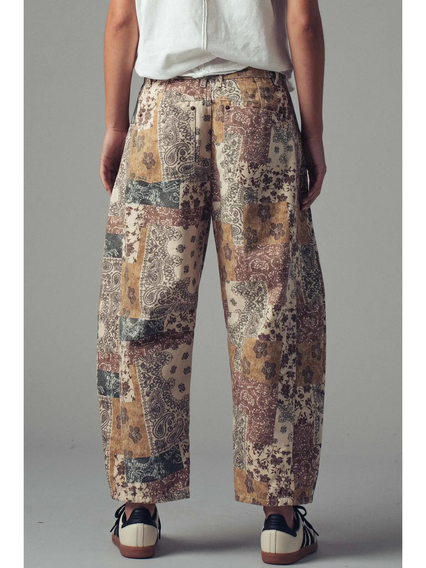 Boho Patchwork Wide Leg Pants