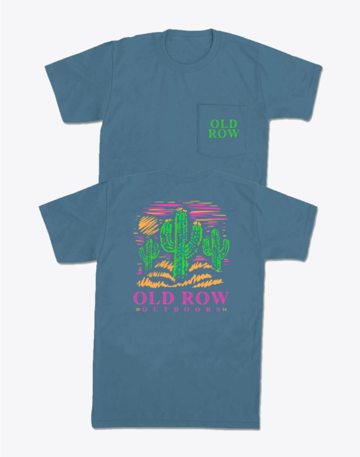 Old Row Neon Cactus SS Pocket Tee
