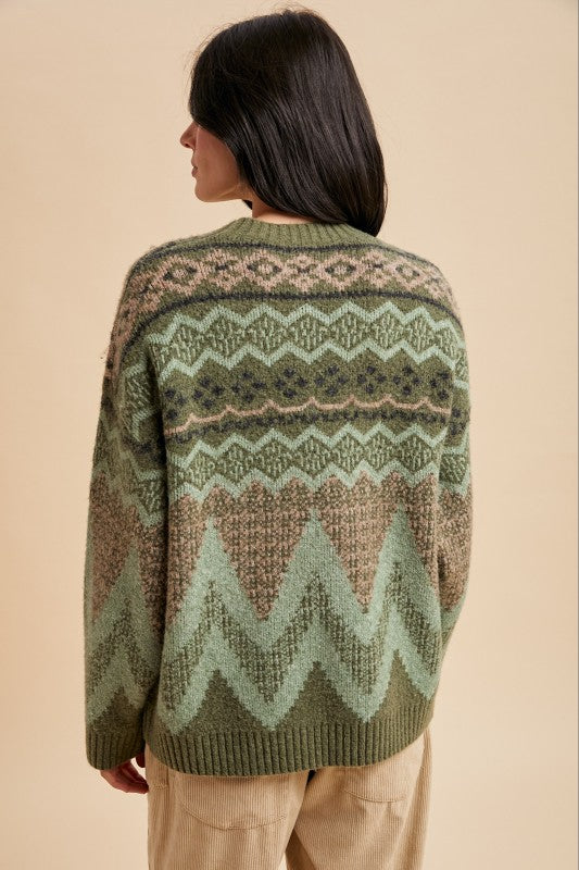 Fairisle Wool Blend Sweater