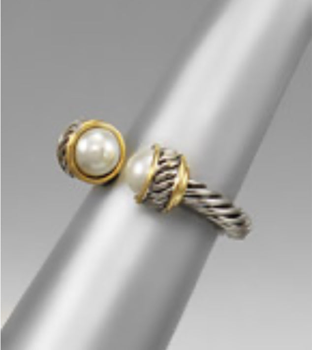 Beads End Small Cable Wire Adjustable Ring
