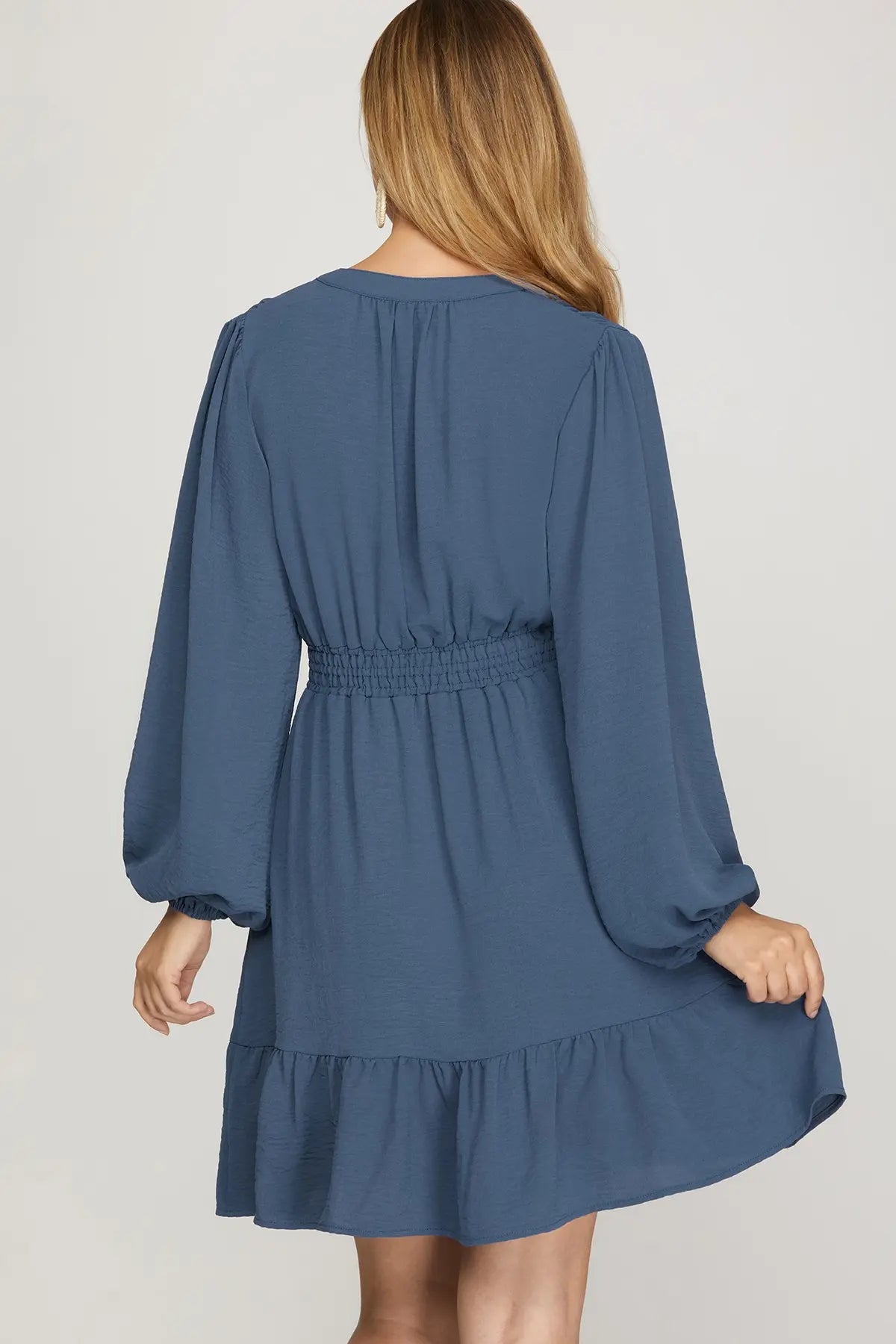Long Sleeve Woven Dress
