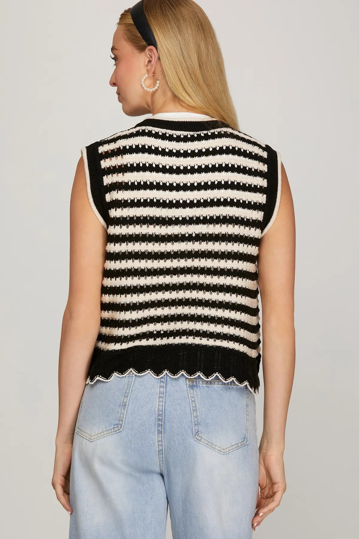 Striped Knit Vest Top