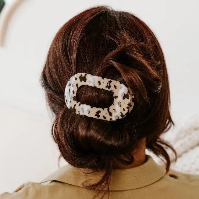 Teleties Round Flat Hair Clip Medium