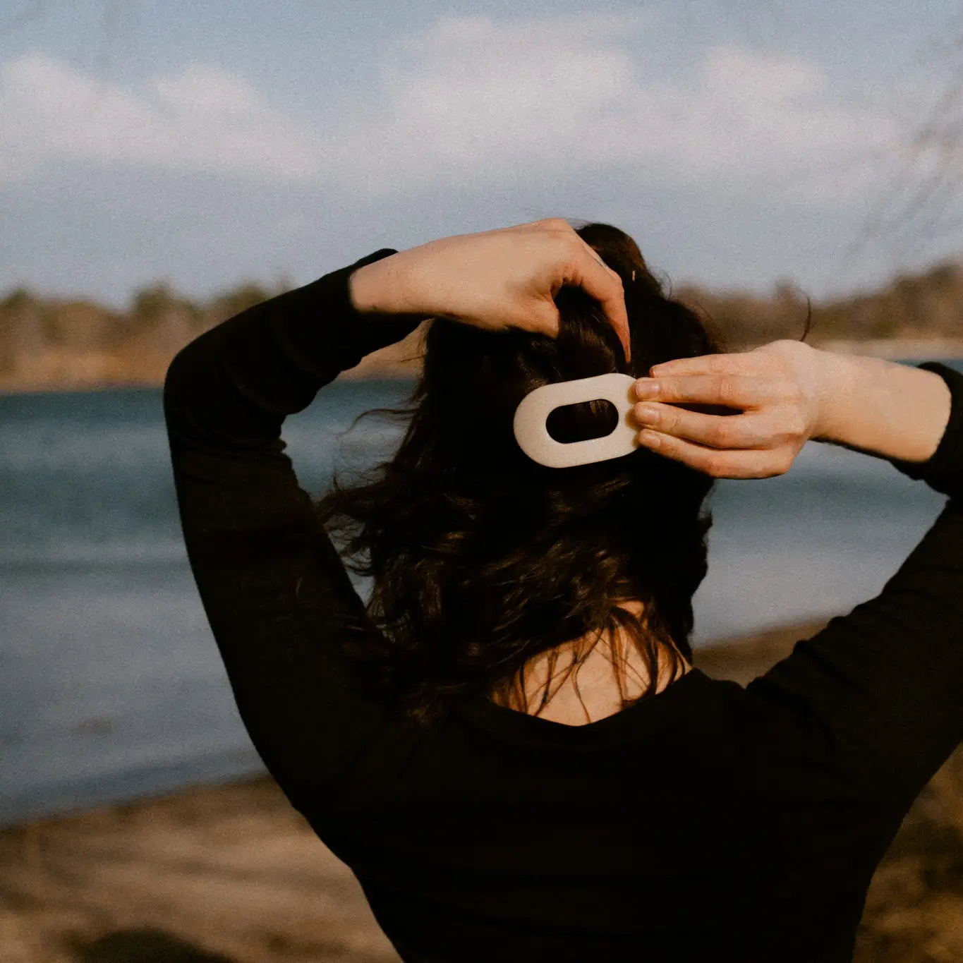 Teleties Round Flat Hair Clip Small