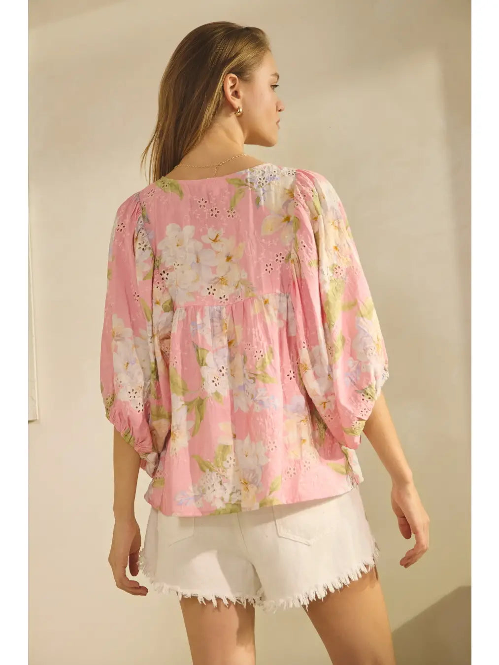 Floral Printed Peasant Blouse