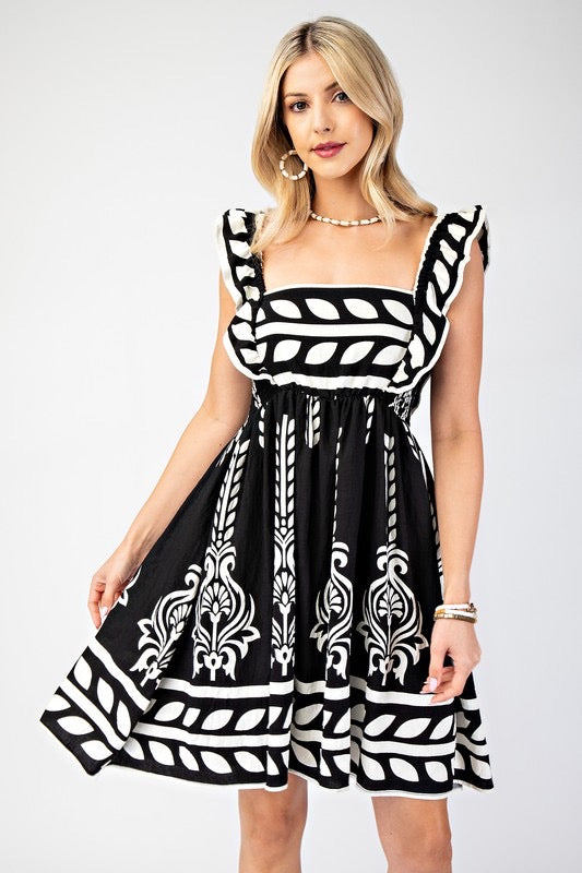Printed Babydoll Dress