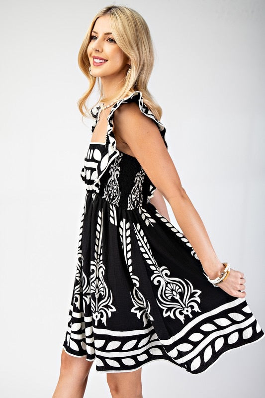 Printed Babydoll Dress