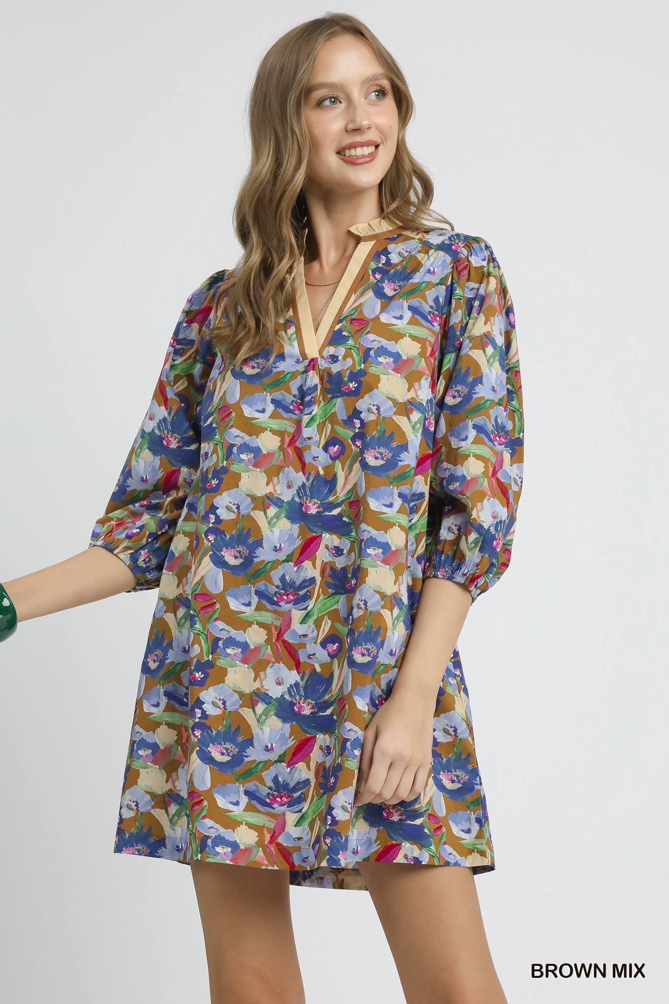Floral V-Neck Dress