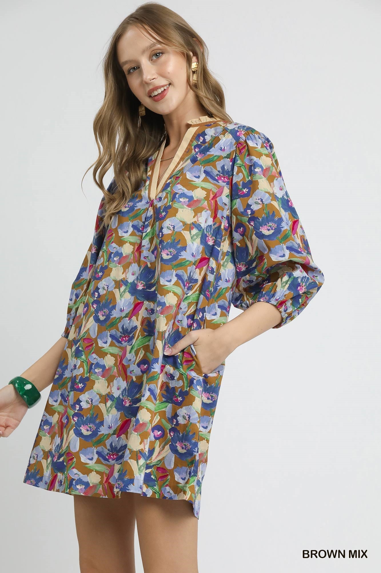 Floral V-Neck Dress