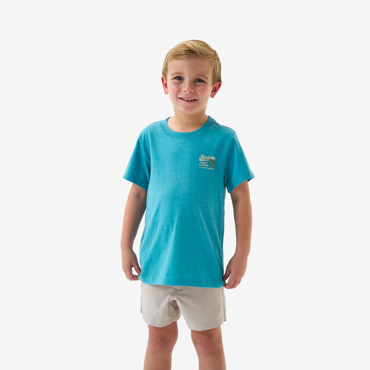 Burlebo Youth Short Sleeve Tee - Bait and Rigs - Cyan