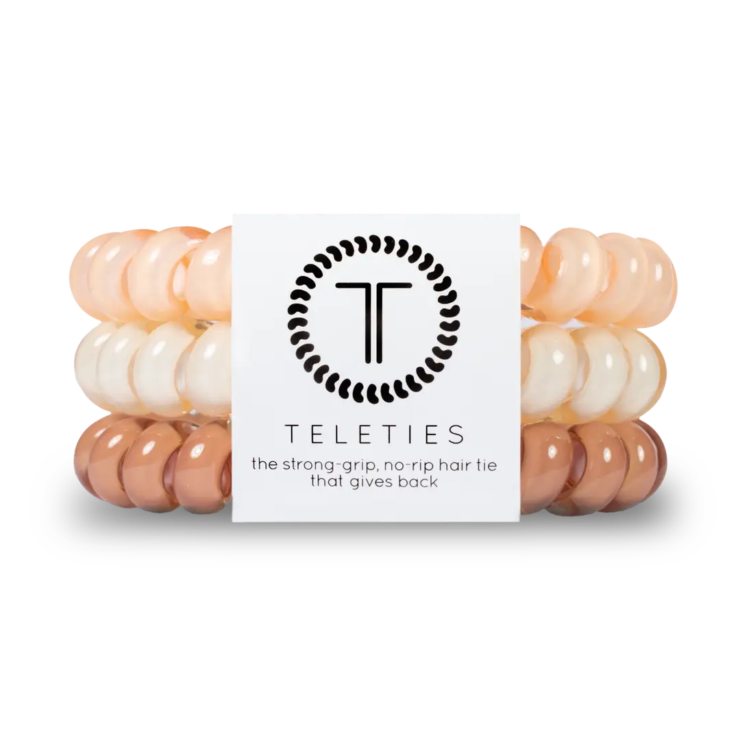 Teleties Spiral Hair Coils | Large| For the Love of Nudes Hair Ties